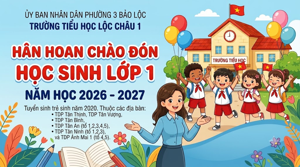 THÔNG BÁO TUYỂN SINH LỚP 1 - NĂM HỌC 2026-2027